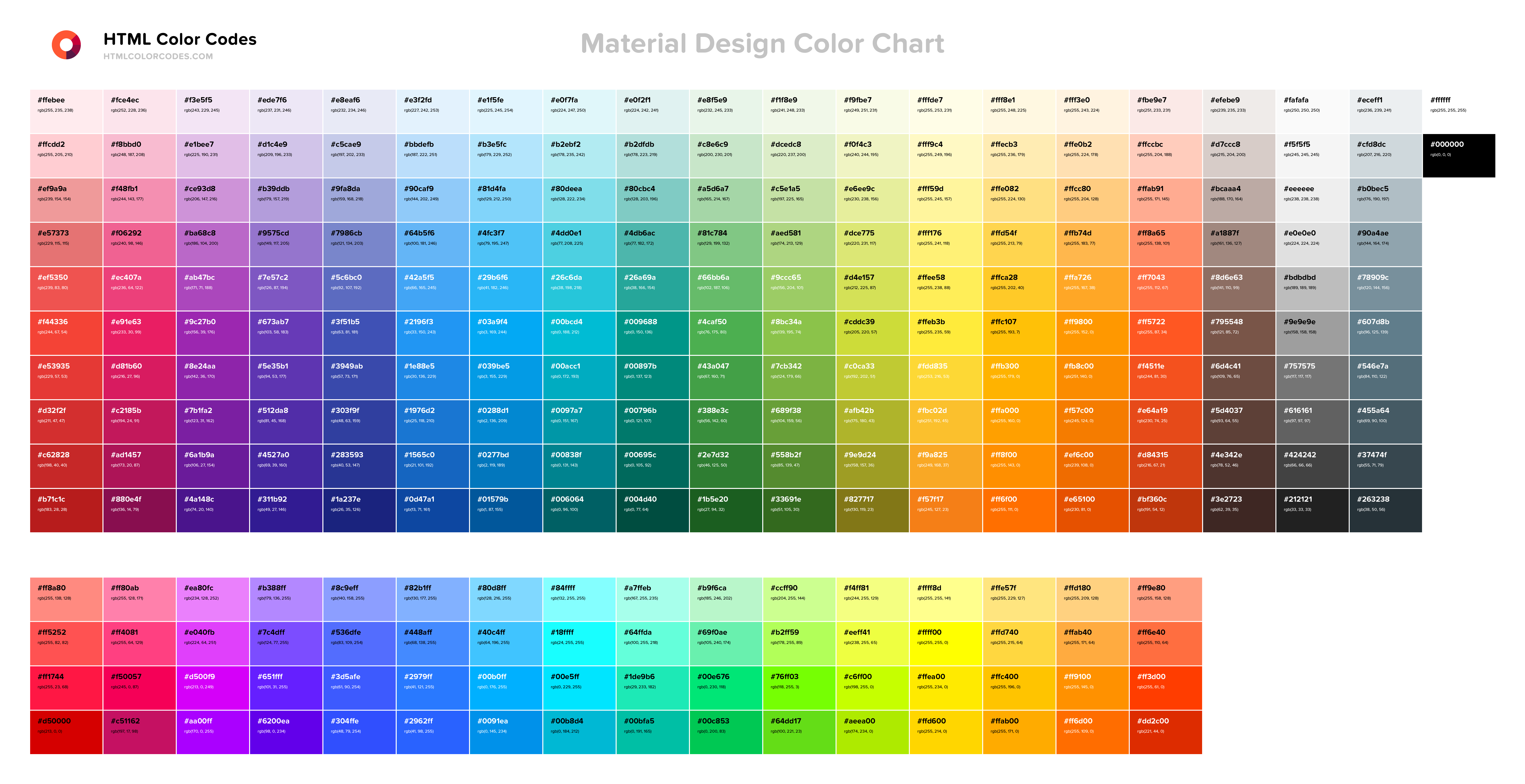 html color chart - Madrat.co
