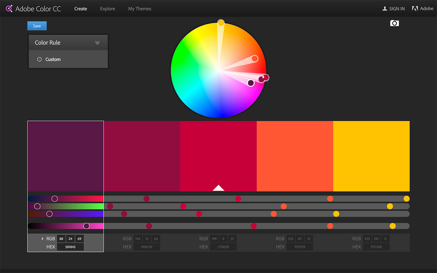 adobe color wheel